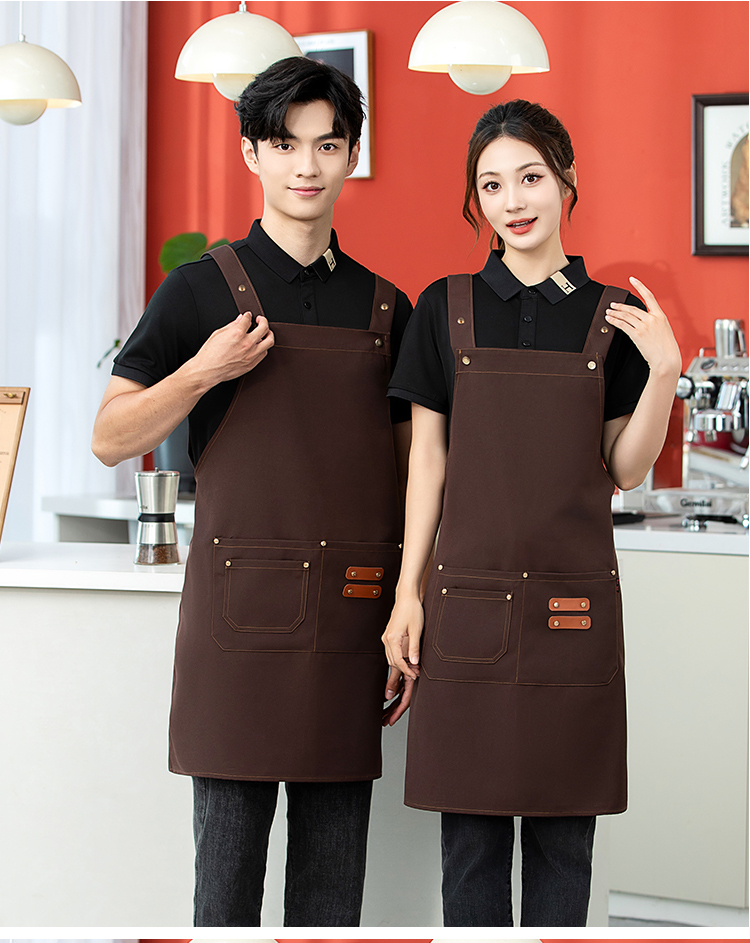 H Natural Color Canvas Adjustable Waterproof Apron HD1-2402