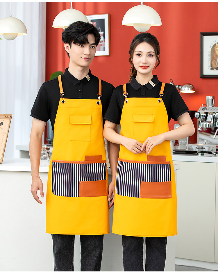 Cross webbing polyester cotton canvas apron HD1-2410