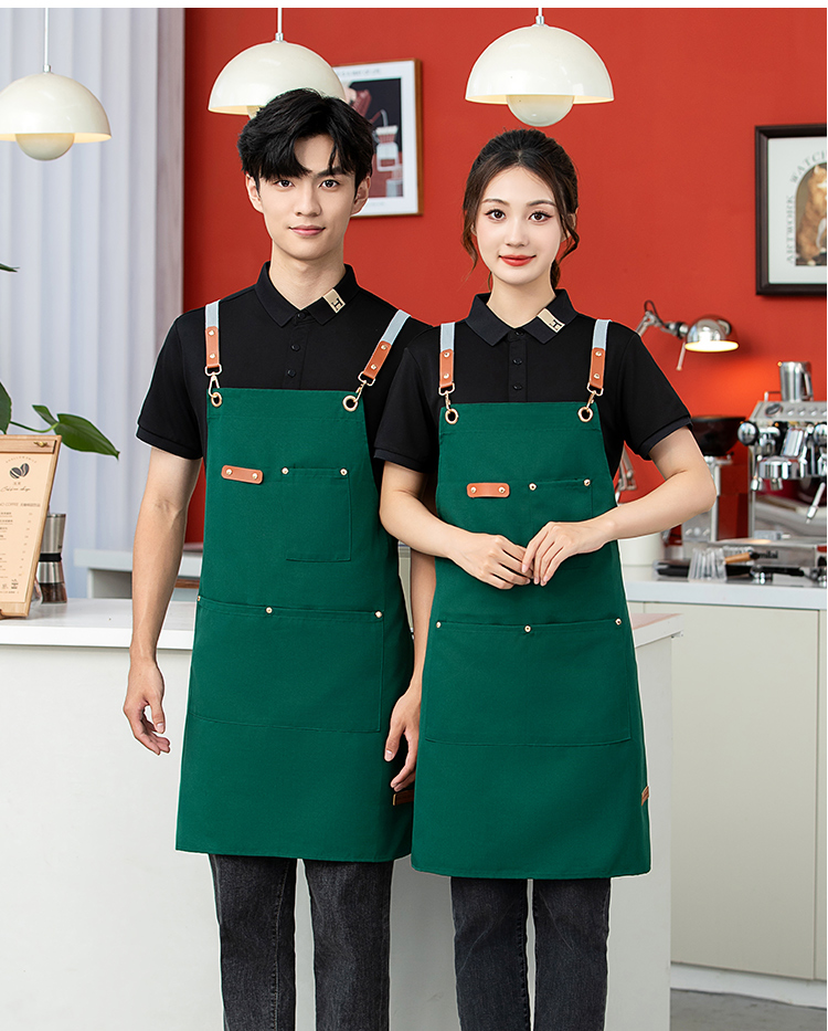 Canvas waterproof and stain-proof cross strap shoulder apron HD1-102