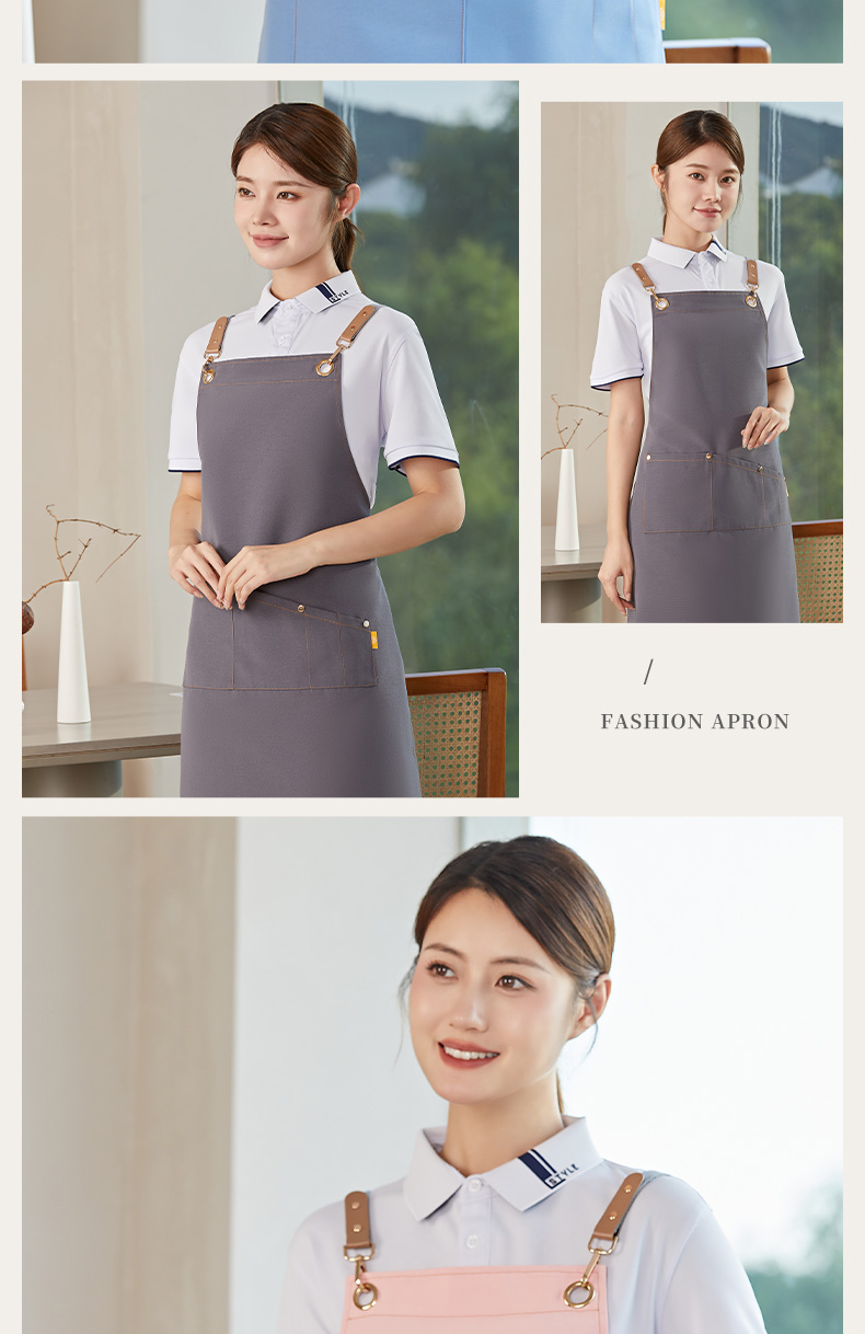 Cross-lace canvas shoulder apron upper body work clothes H15-F2361