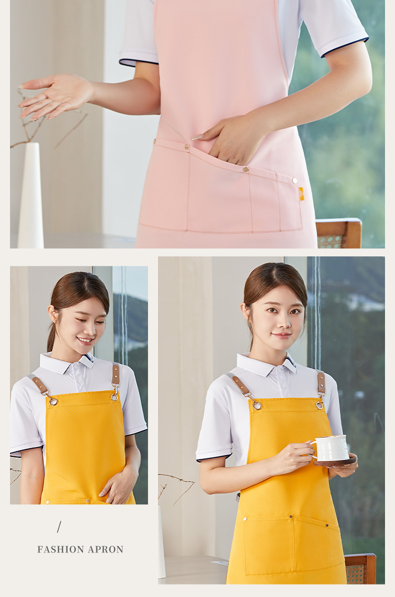 Cross-lace canvas shoulder apron upper body work clothes H15-F2361