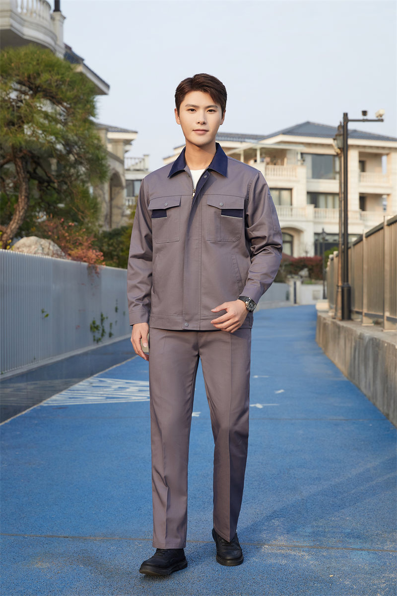 Polyester cotton thick yarn long sleeve workwear top Z03-3502