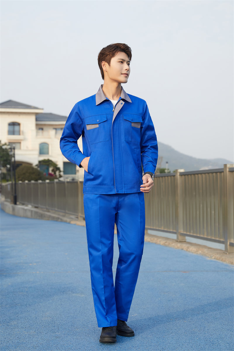 Polyester cotton thick yarn long sleeve work suit Z03-3503