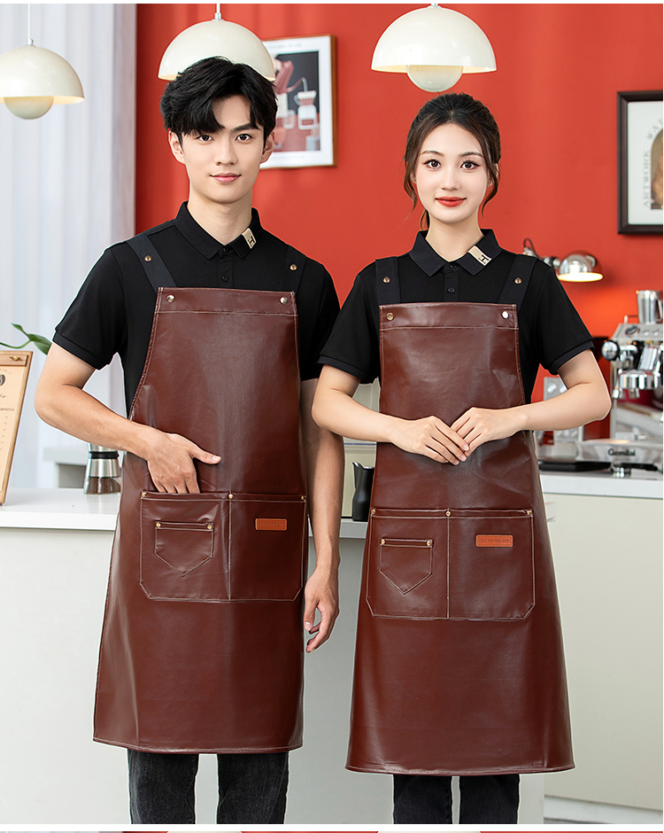 PU waterproof three-buckle adjustable bib apron HD1-P06