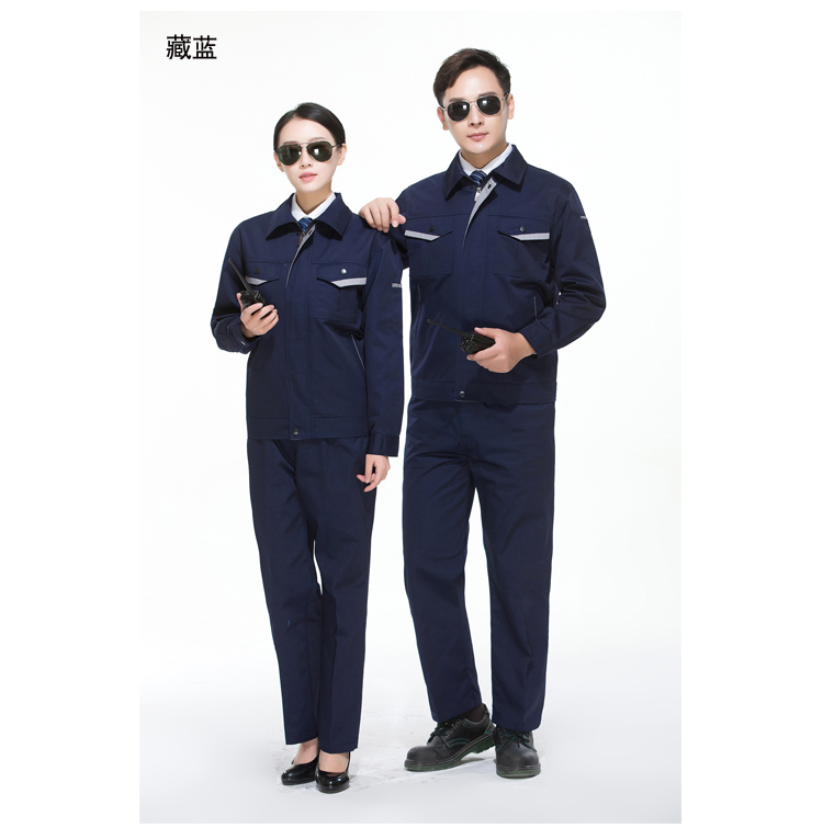 Full-process spring and autumn polyester-cotton fine twill pocket cover long-sleeved workwear tops Y02-A013-A016 tops