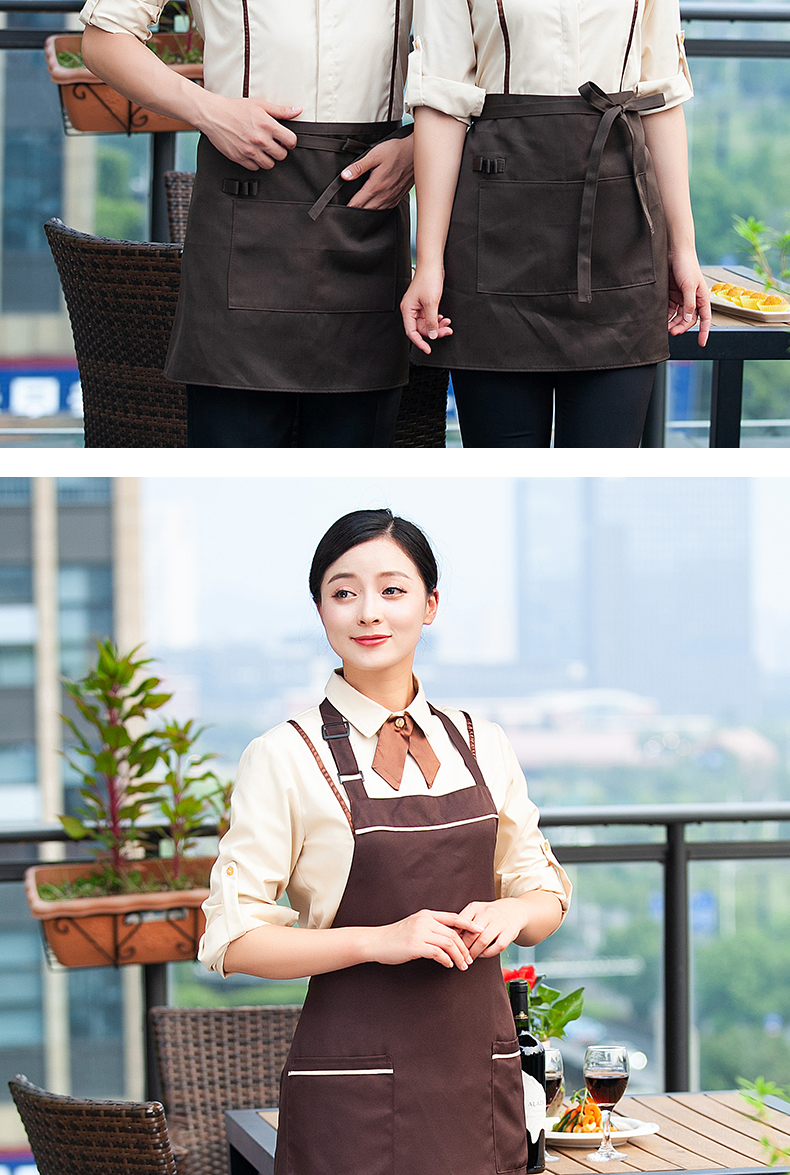 Comfortable and simple half-length apron universal style H10-21011 half-length apron