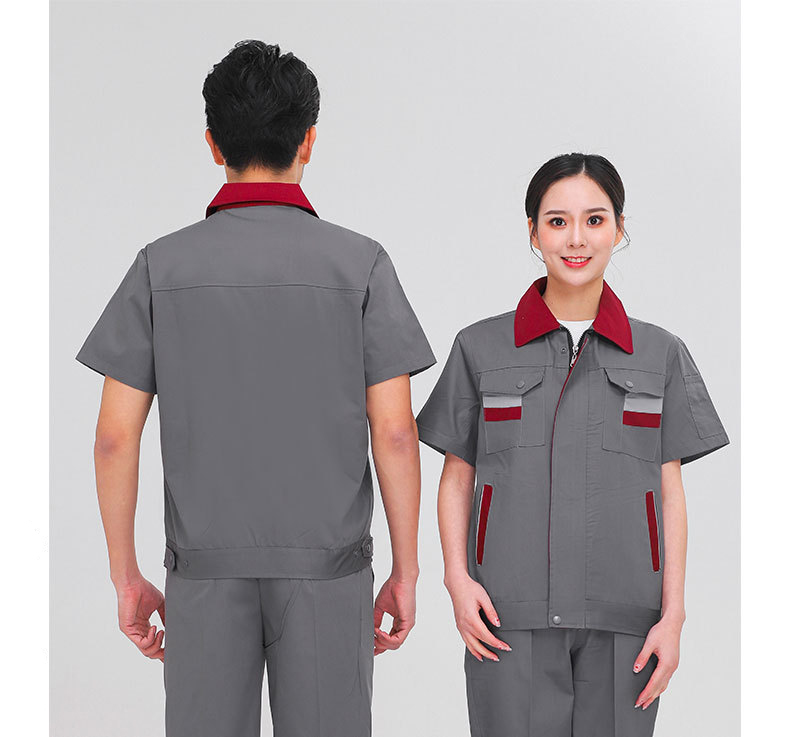 Full process polyester cotton fine twill short-sleeved workwear suit HBY-S2201-S2205 suit