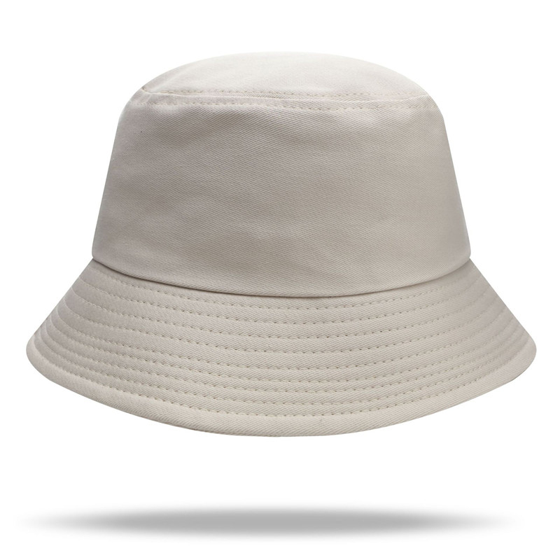 Pure cotton adult flat top bucket hat single layer lining composite mesh D27-CZD134