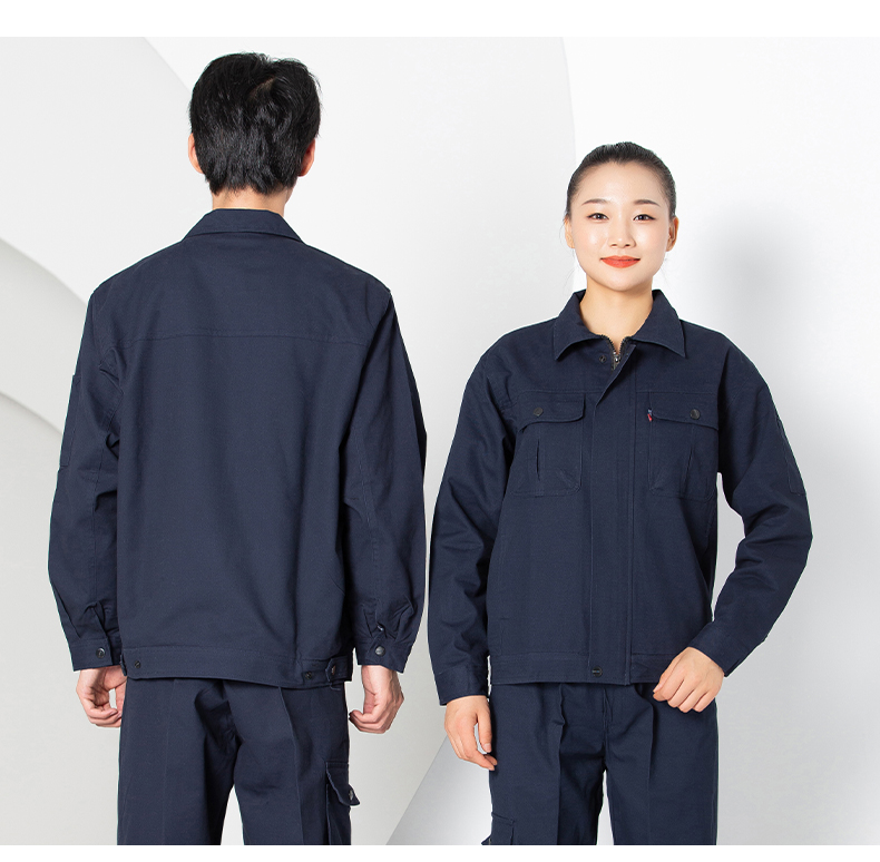 Pure cotton double layer fashionable long sleeve work clothes suit H30-H019