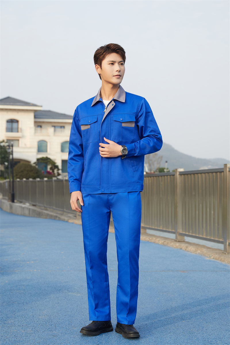 Polyester cotton thick yarn long sleeve work suit Z03-3503