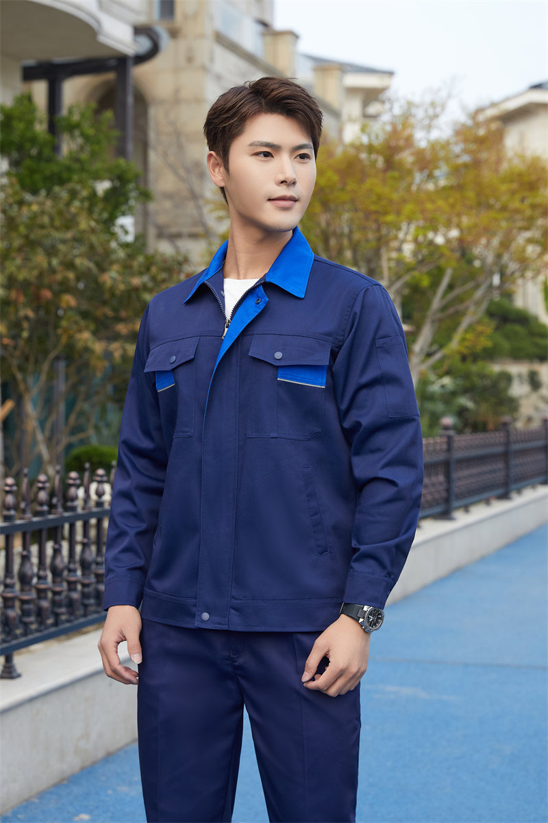 Polyester cotton thick yarn long sleeve work suit Z03-3504