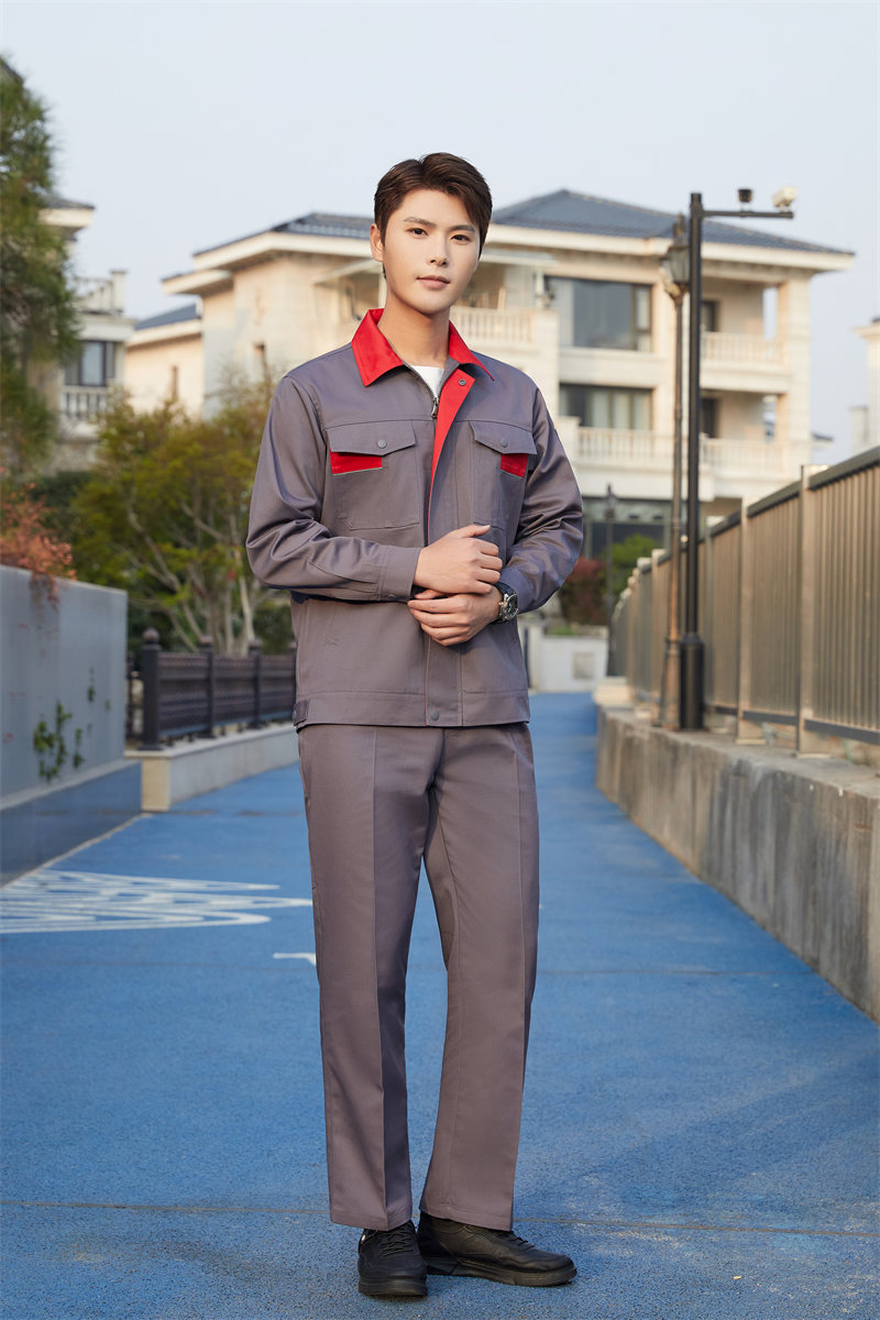 Polyester cotton thick yarn long sleeve workwear top Z03-3509