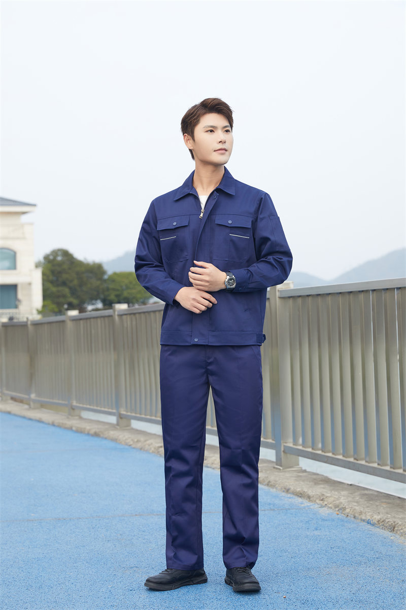 Polyester cotton thick yarn long sleeve workwear top Z03-3511