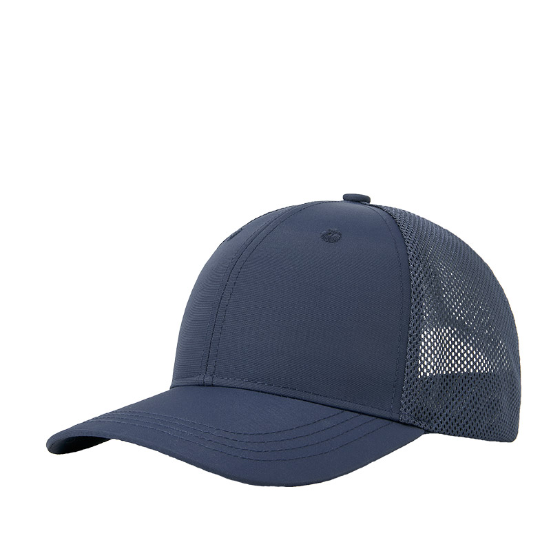 Quick-drying waterproof hard top six-panel mesh baseball cap GJ5-165