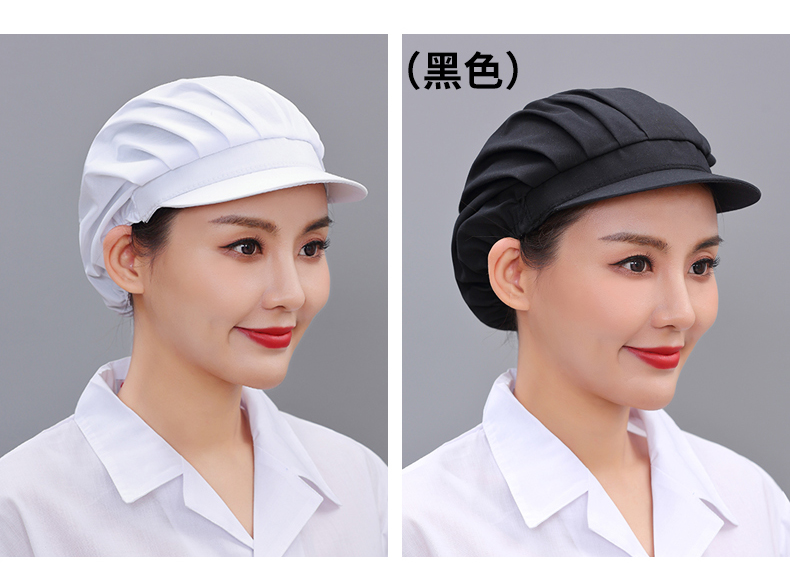 Korean chef solid color work dust cap N01-Korean folding cap full cloth