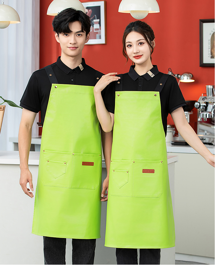 PU waterproof three-buckle adjustable bib apron HD1-P06