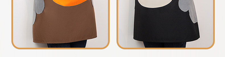 Waterproof contrast color wipeable hand strap apron U01-C11 home apron