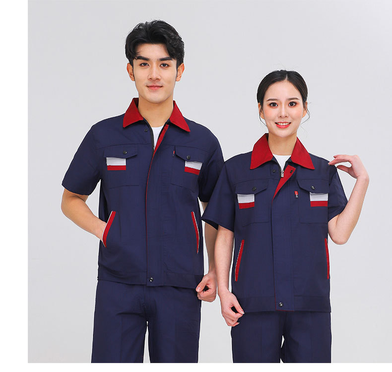 Full process polyester cotton fine twill short-sleeved workwear suit HBY-S2201-S2205 suit