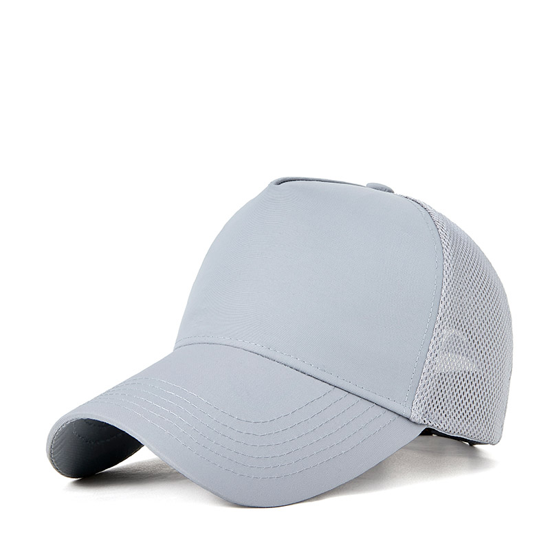 Quick-drying waterproof hard top five-panel high mesh baseball cap GJ5-164