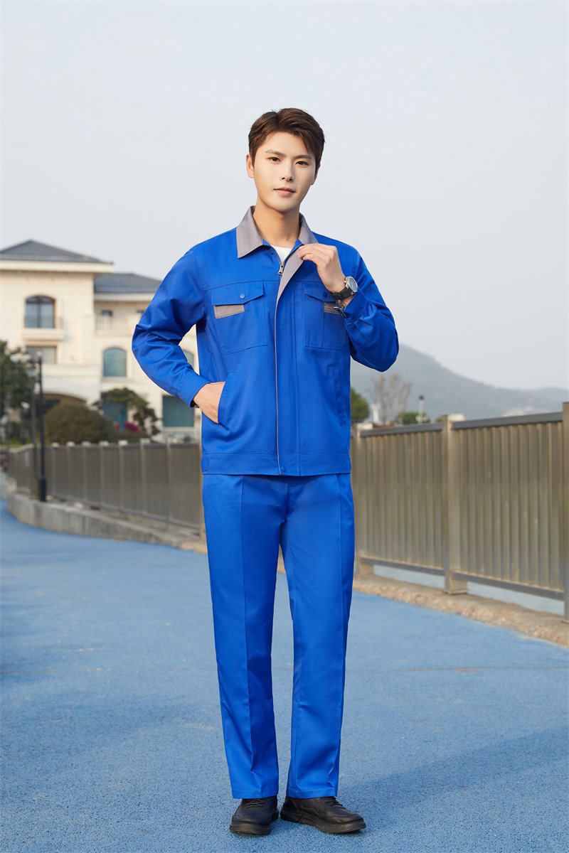 Polyester cotton thick yarn long sleeve work suit Z03-3503