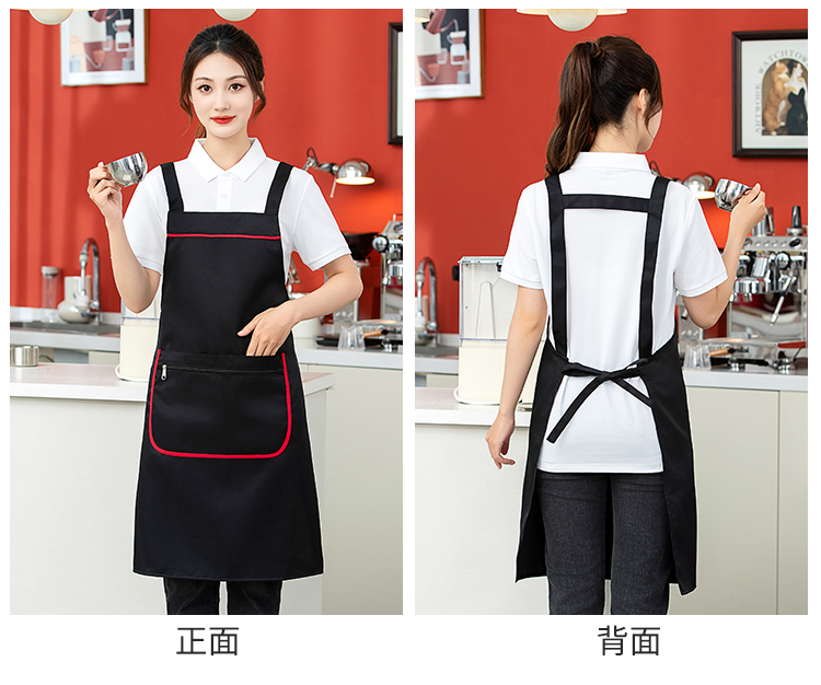 Workwear waterproof pocket zipper apron HD1-2408