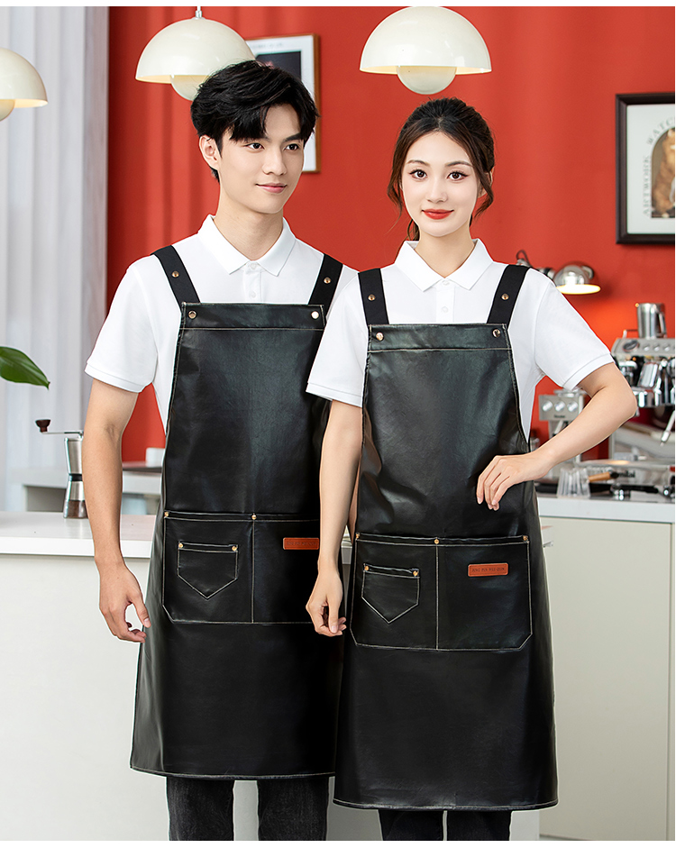 PU waterproof three-buckle adjustable bib apron HD1-P06