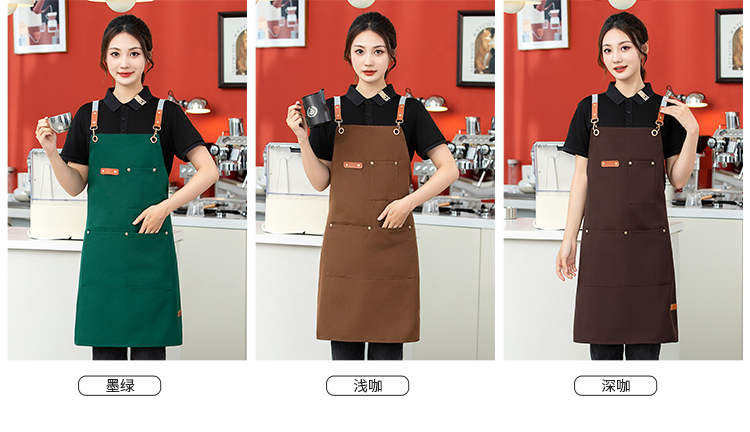 Canvas waterproof and stain-proof cross strap shoulder apron HD1-102