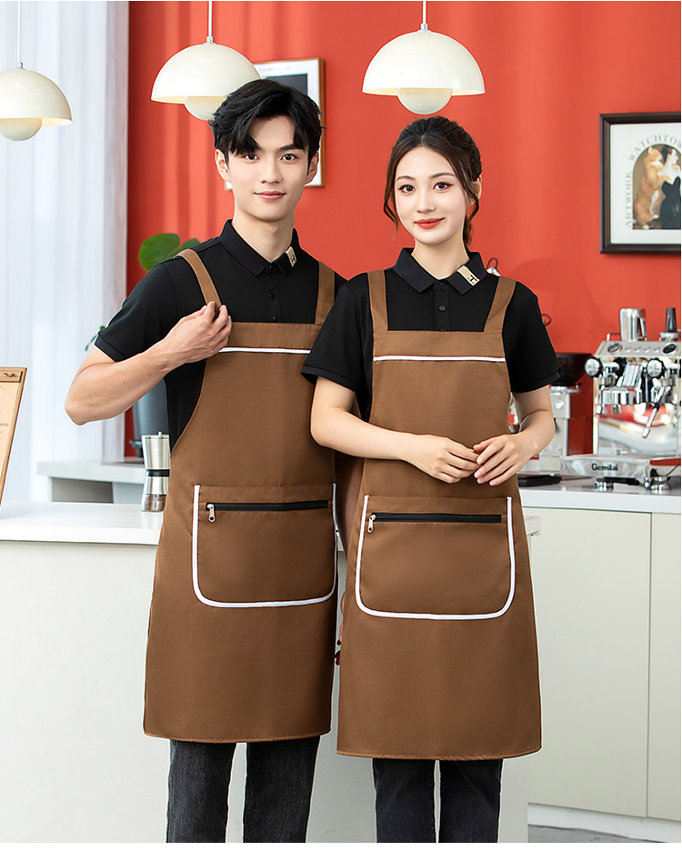 Workwear waterproof pocket zipper apron HD1-2408