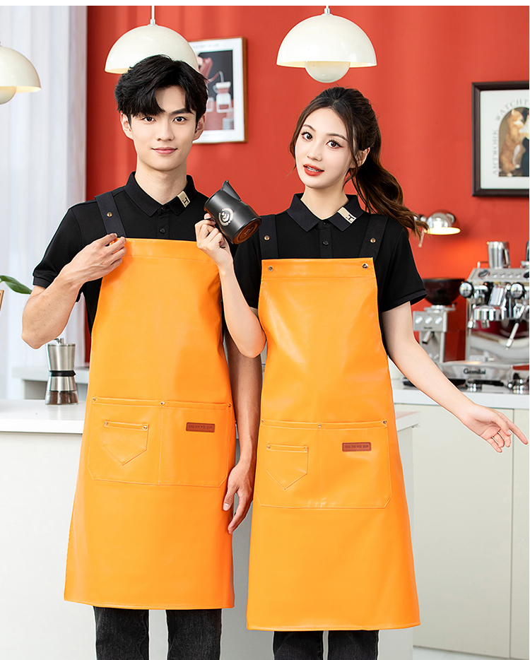 PU waterproof three-buckle adjustable bib apron HD1-P06