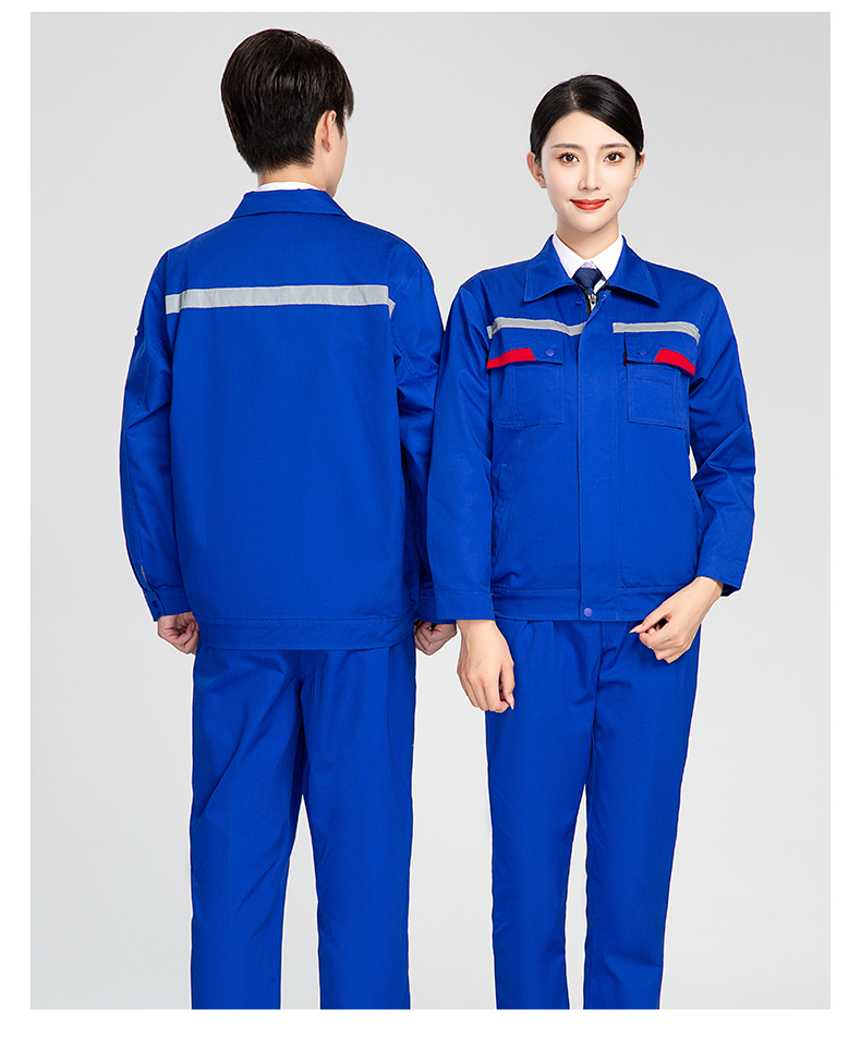 Anti-static single-layer long-sleeved work clothes suit H28-Y831 reflective strip