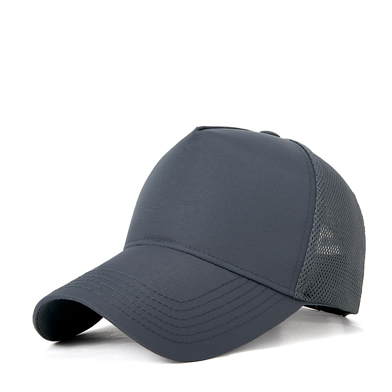 Quick-drying waterproof hard top five-panel high mesh baseball cap GJ5-164