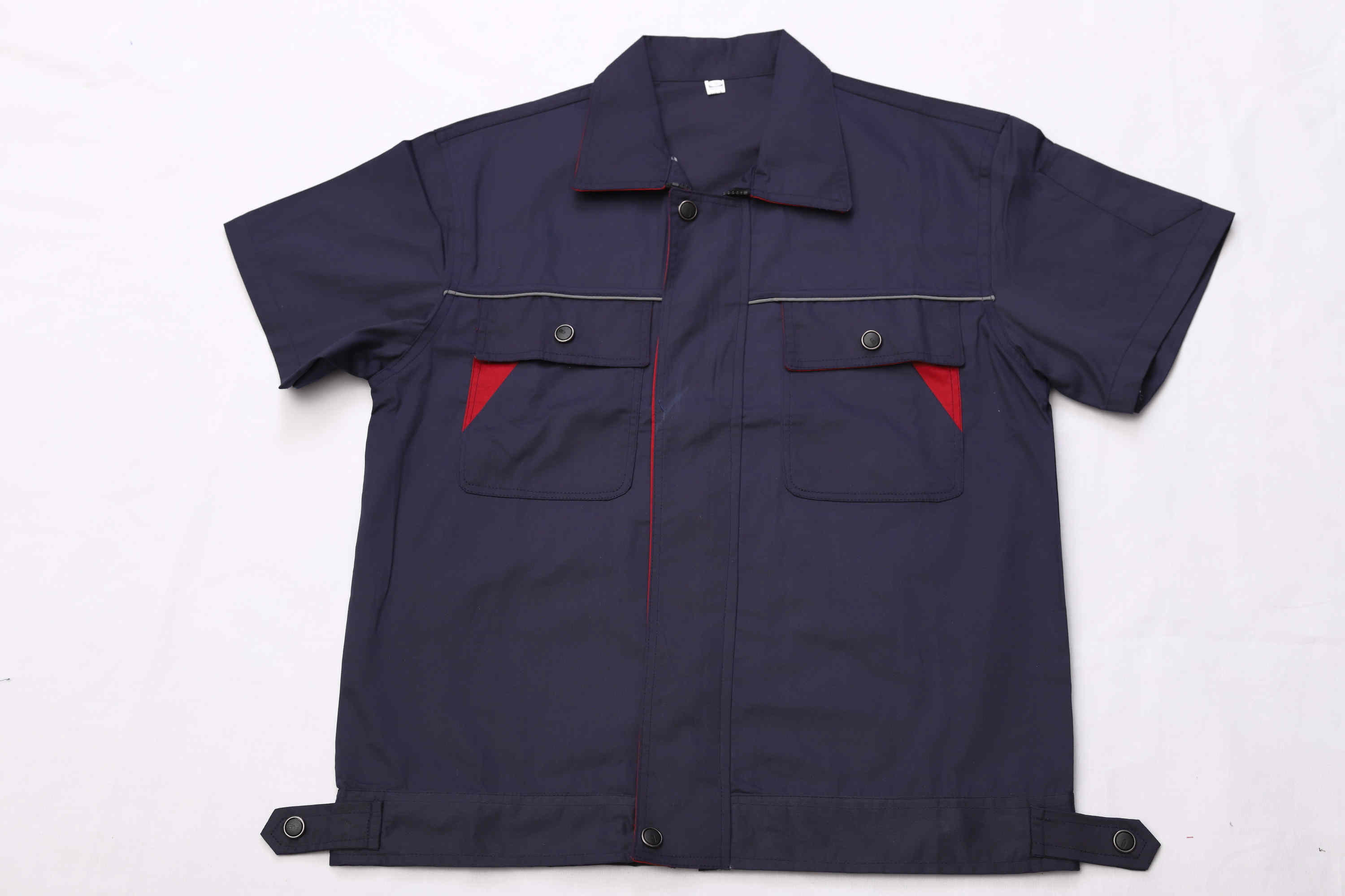 Full process polyester cotton fine twill short-sleeved workwear short-sleeved suit Z23-6612