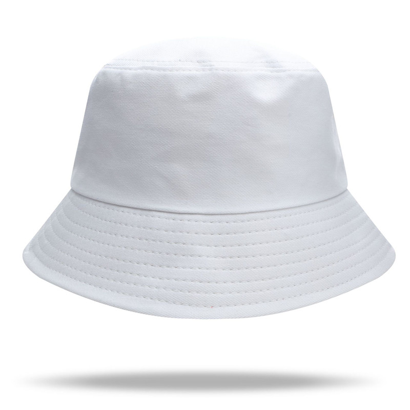 Pure cotton adult flat top bucket hat single layer lining composite mesh D27-CZD134