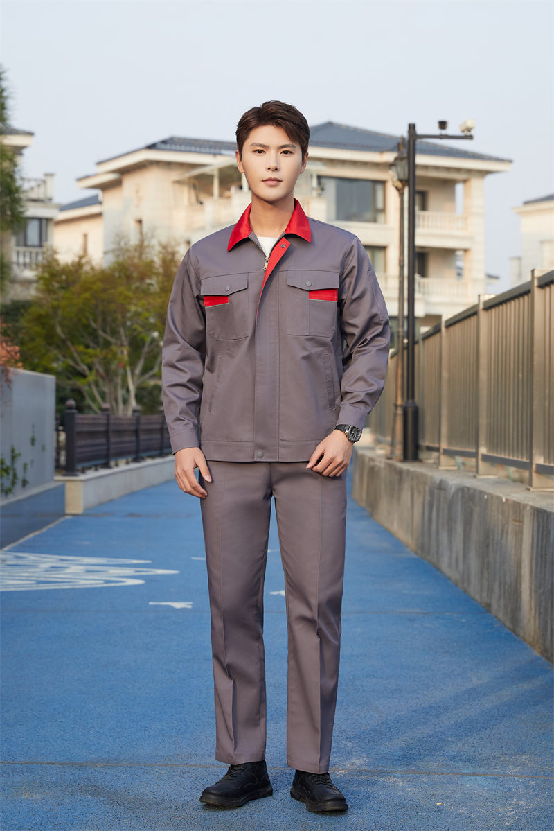 Polyester cotton thick yarn long sleeve workwear top Z03-3509