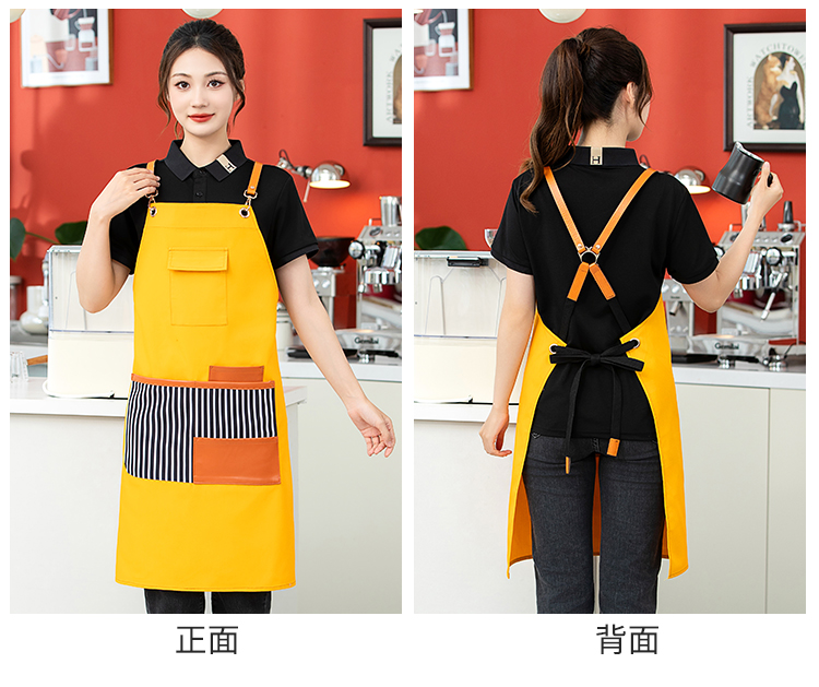 Cross webbing polyester cotton canvas apron HD1-2410