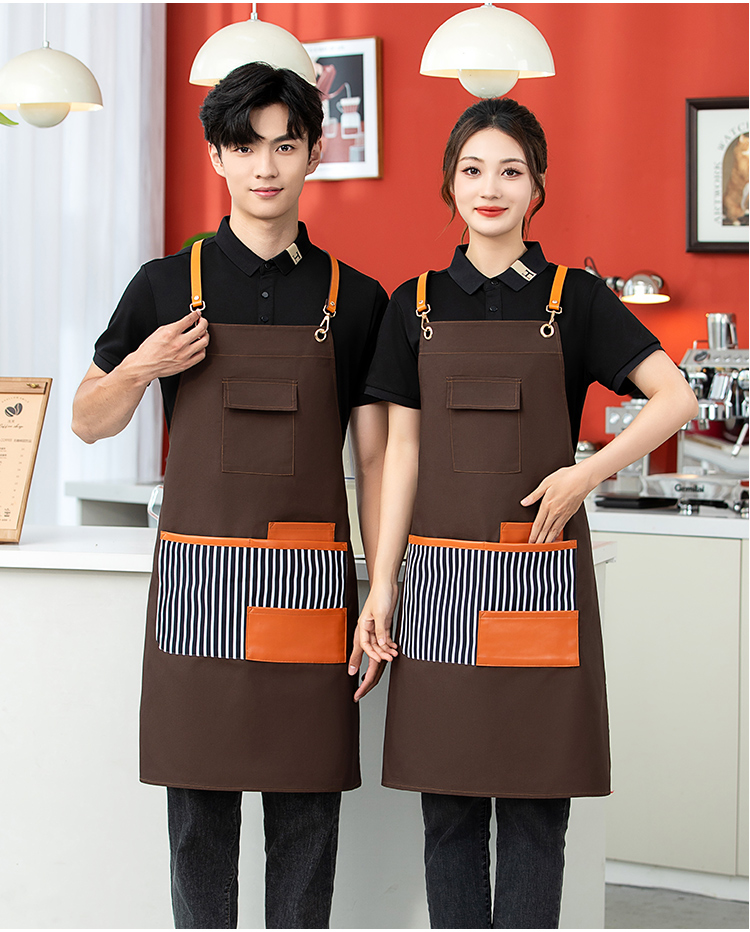 Cross webbing polyester cotton canvas apron HD1-2410