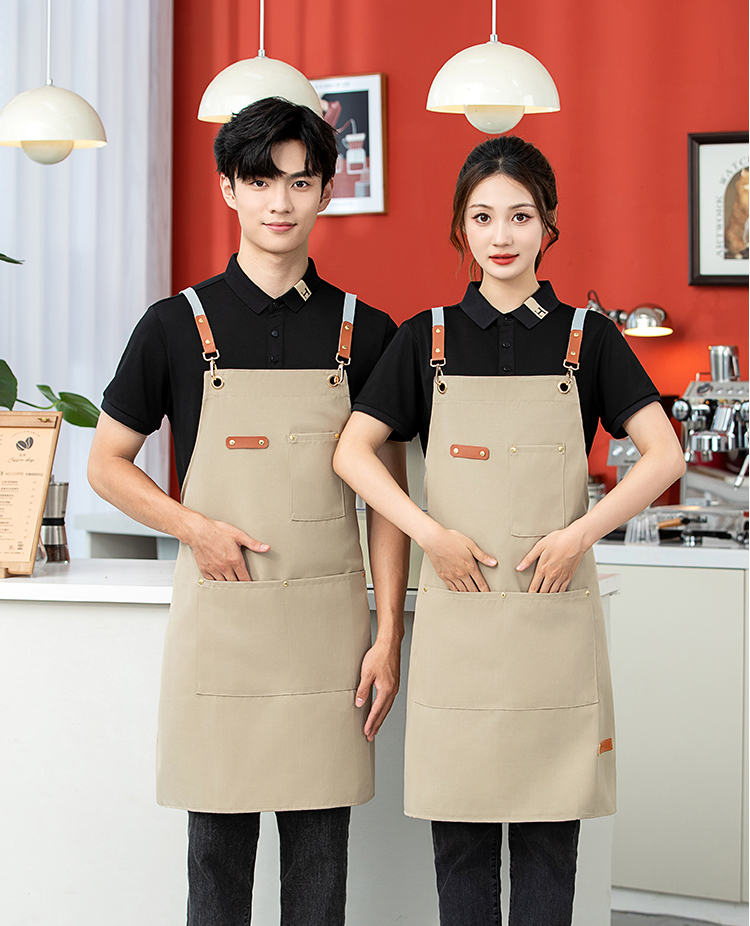 Canvas waterproof and stain-proof cross strap shoulder apron HD1-102