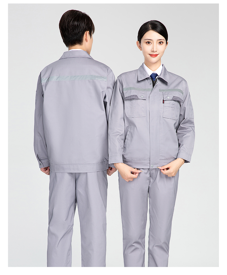 Anti-static single-layer long-sleeved work clothes suit H28-Y831 reflective strip