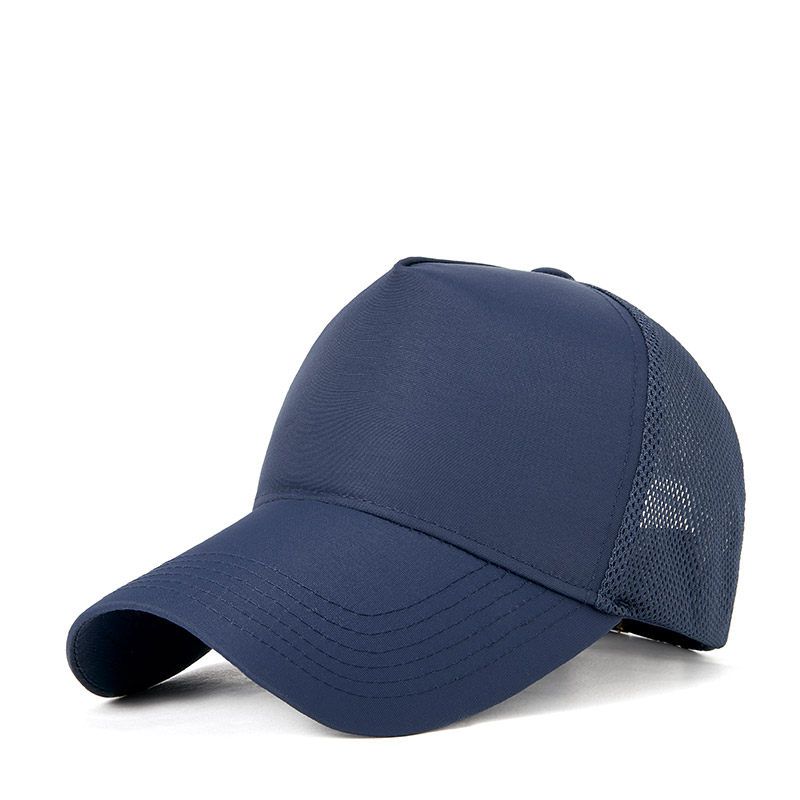 Quick-drying waterproof hard top five-panel high mesh baseball cap GJ5-164