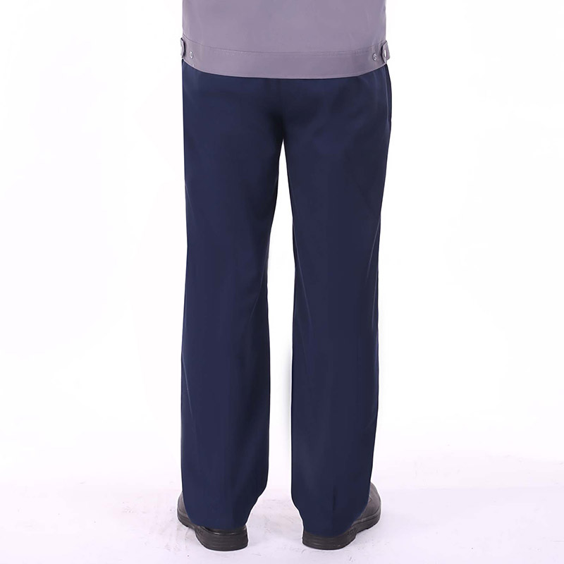 Reflective strip design pure cotton fine twill short-sleeved work clothes suit pants J02-0532