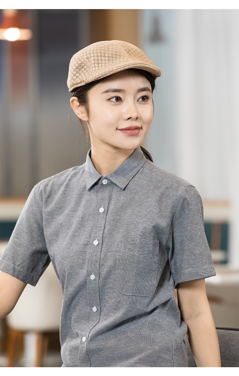 Fashionable simple solid color waiter mesh cap H01-521