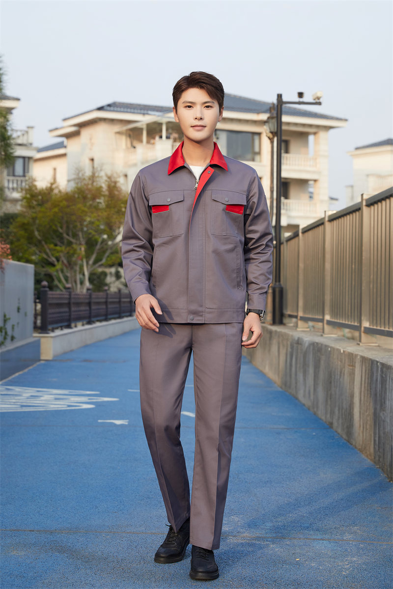 Polyester cotton thick yarn long sleeve workwear top Z03-3509