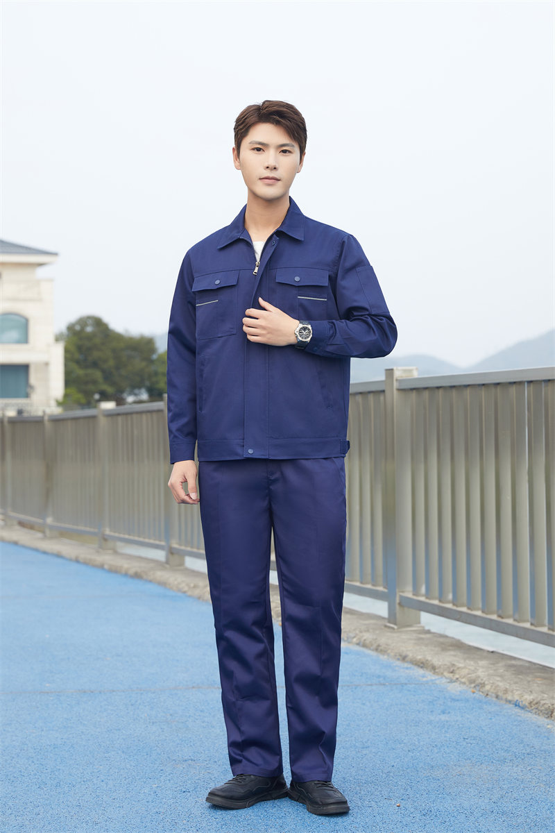 Polyester cotton thick yarn long sleeve workwear top Z03-3511