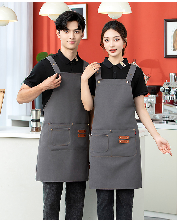 H Natural Color Canvas Adjustable Waterproof Apron HD1-2402