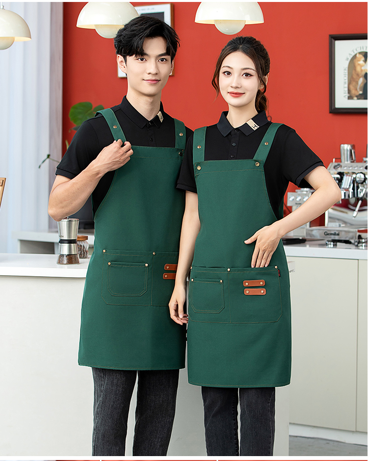 H Natural Color Canvas Adjustable Waterproof Apron HD1-2402