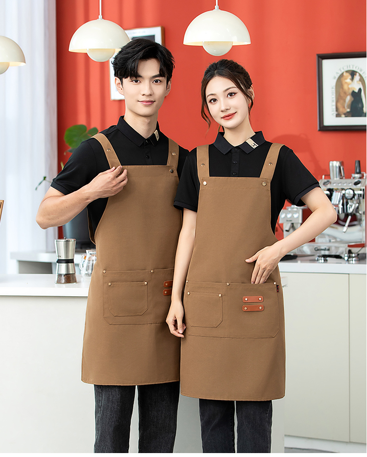 H Natural Color Canvas Adjustable Waterproof Apron HD1-2402