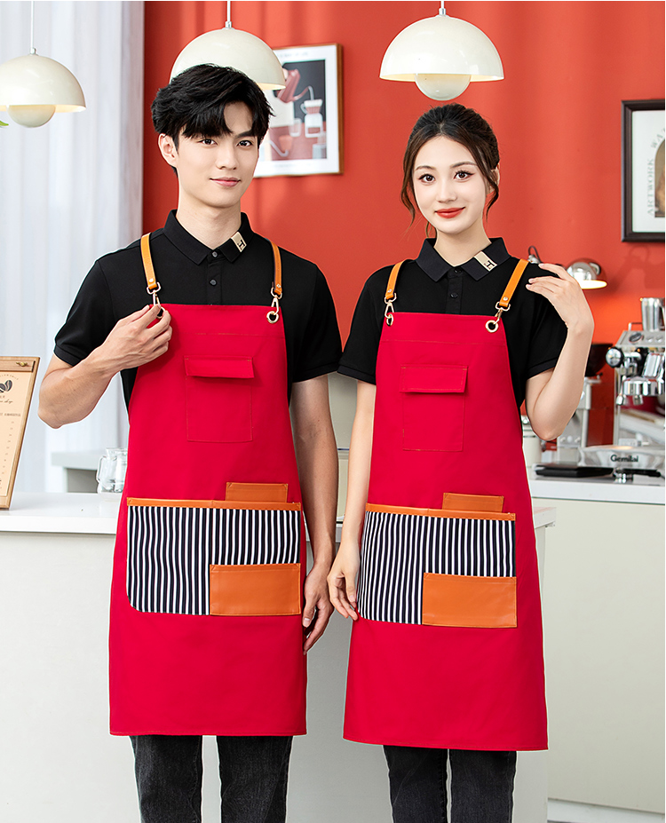 Cross webbing polyester cotton canvas apron HD1-2410