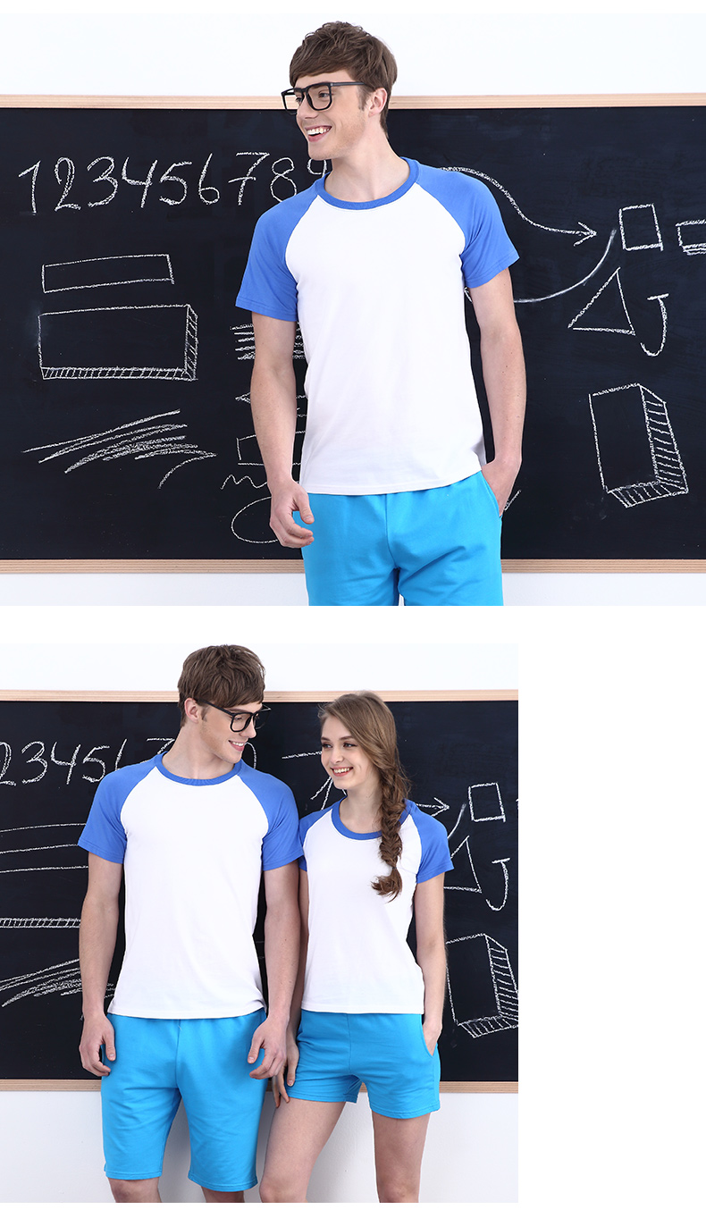 200g pure cotton raglan sleeve round neck short sleeve T-shirt men style D09-12023 men