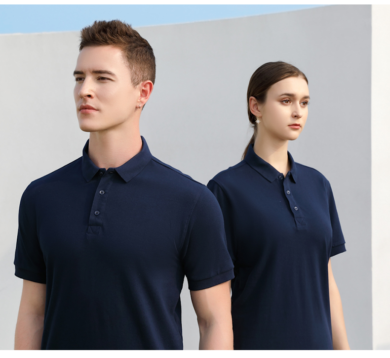 210g combed cotton lapel short-sleeved POLO shirt universal style I03-2990