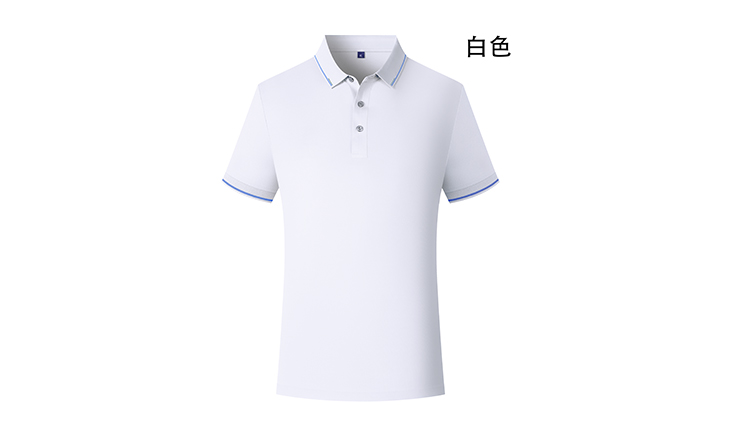 210g 40s warp knitted pearl brocade seamless 5A antibacterial lapel short-sleeved POLO shirt GJ22-Z525